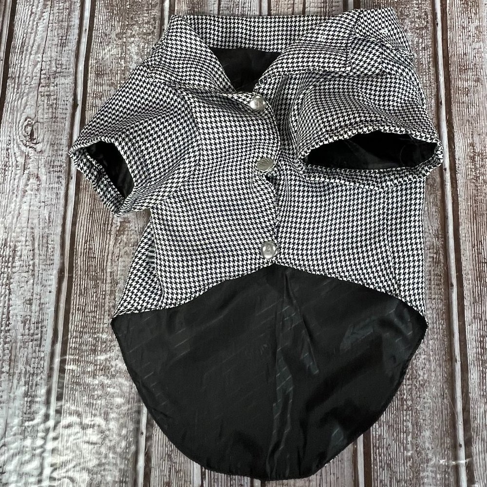 Dog Puppy Size Large Costume Shirt Suit Coat Shirt Costume Clothing Black White